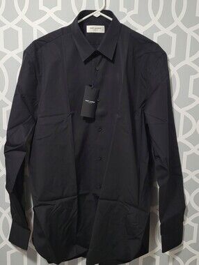 Saint Laurent Black Longsleeve Button Down Shirt